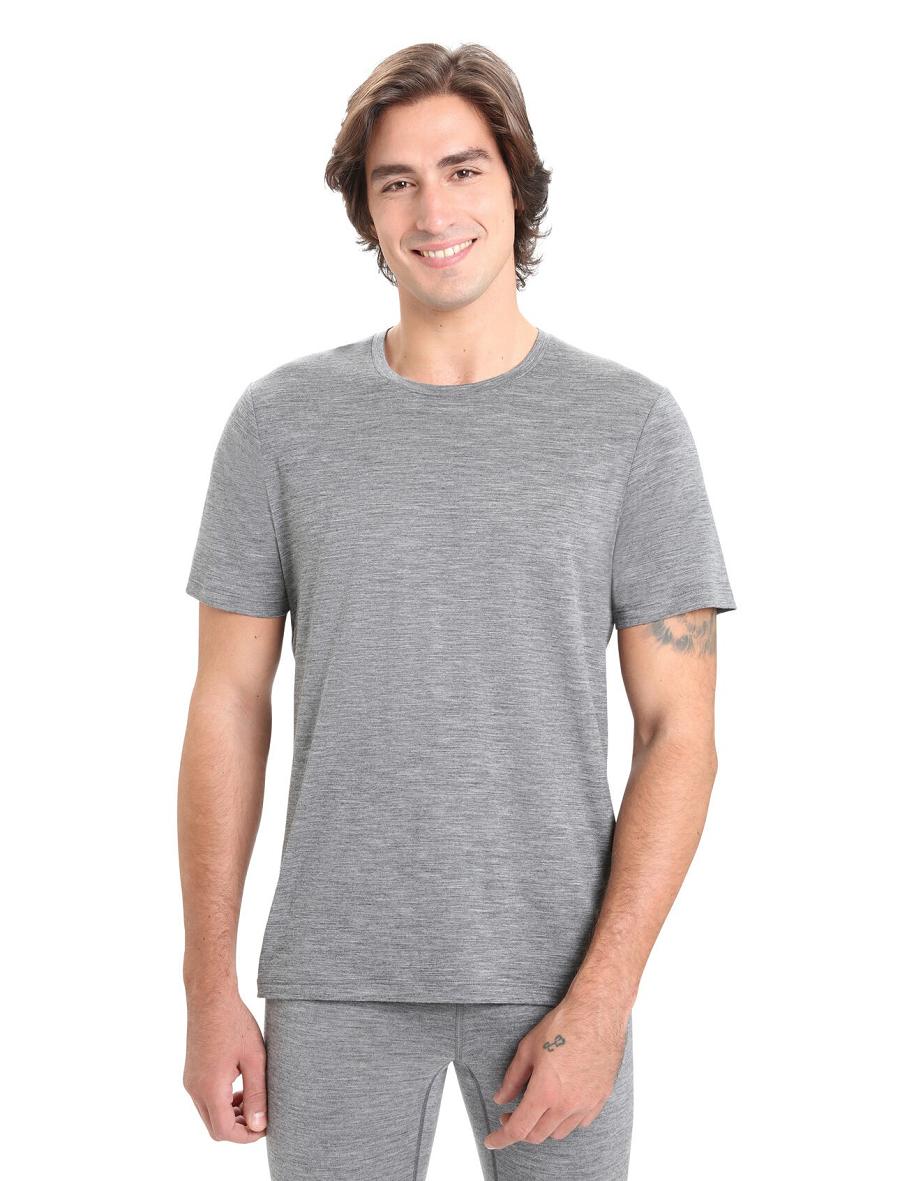 Icebreaker Merino Tech Lite II Rövid Sleeve Tee Férfi Póló Szürke | HU 1168KORI